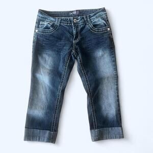 Vintage Y2K Angels low rise dark wash denim capri jeans Size 9 🖤